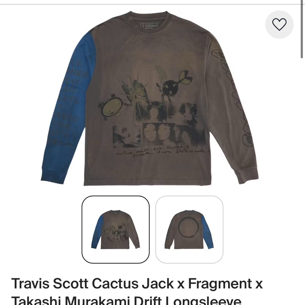 Cactus Jack by Travis Scott Multicolor Graphic Long Sleeve Shirt